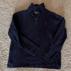 Polo by Ralph Lauren Men's Dark Blue Zip-Up Sweater